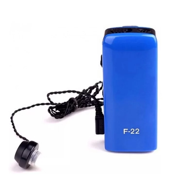 Слуховий апарат підсилювач звуку кишеньковий на батарейці в чохлі кейсі футлярі Axon F-22 (476546-Prob) Синій - зображення 1