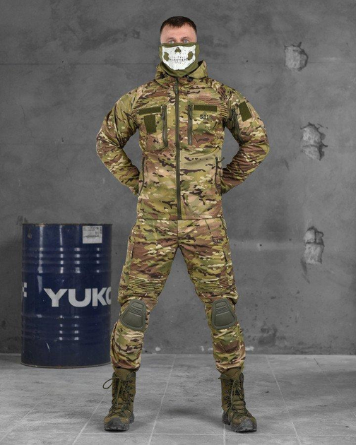 Тактический весенний костюм с наколенниками штаны+куртка M мультикам (85878) - изображение 1
