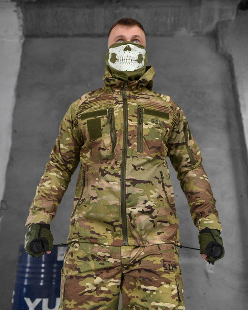 Тактический весенний костюм с наколенниками штаны+куртка 2XL мультикам (85878) - изображение 2