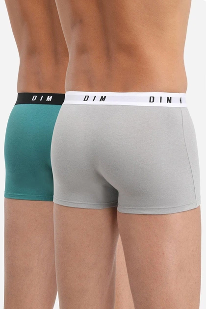 Труси боксери, 2 штуки DIM 48(M) Сірий/зелений (95211) - зображення 3