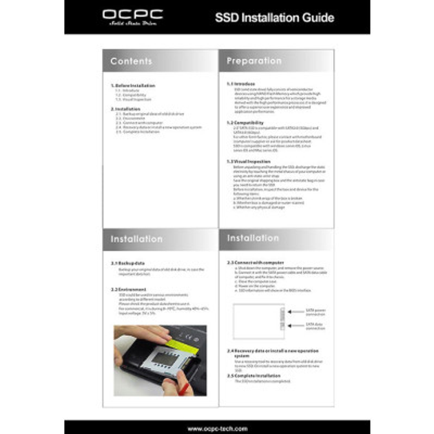 Накопичувач SSD 2.5" 128GB OCPC (SSD25S3T128GLT) - изображение 3