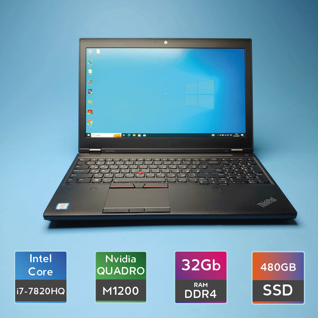 Ноутбук Lenovo ThinkPad P51 (i7-7820HQ/RAM 32GB DDR4/SSD 480GB/Quadro ...