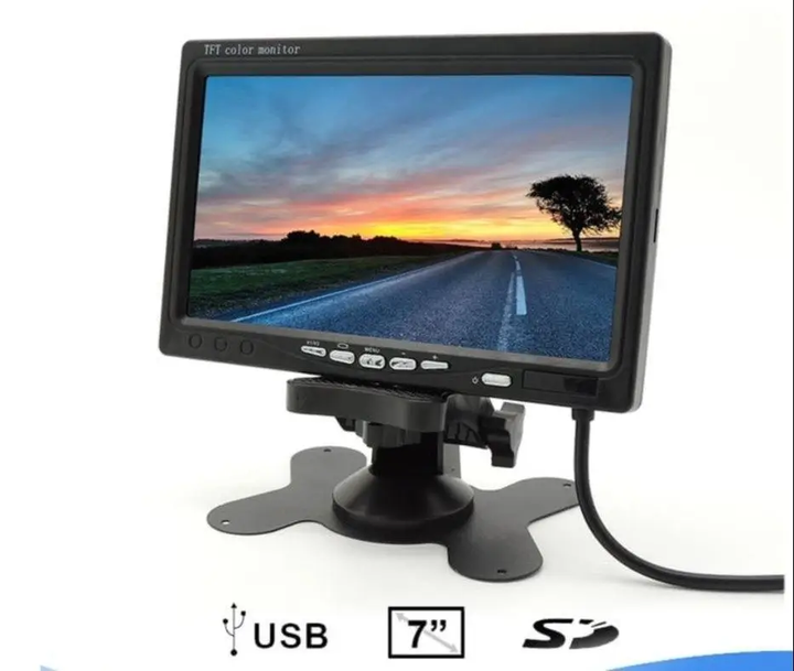 Цветной дисплей UKC LCD 7" для двух камер, Монитор для камер в автомобиль с рамкой в подголовник - изображение 8