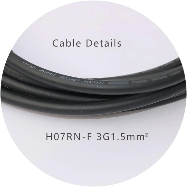 Кабель Schuko Betteri BC01 для микроинверторов Hoymiles, Deye, Envertech, TSUN, NEP 5 м - изображение 7
