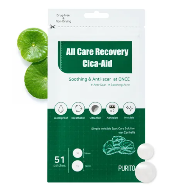 Патчи от прыщей Purito Seoul All Care Recovery Cica-Aid 51 шт в упаковці - изображение 2