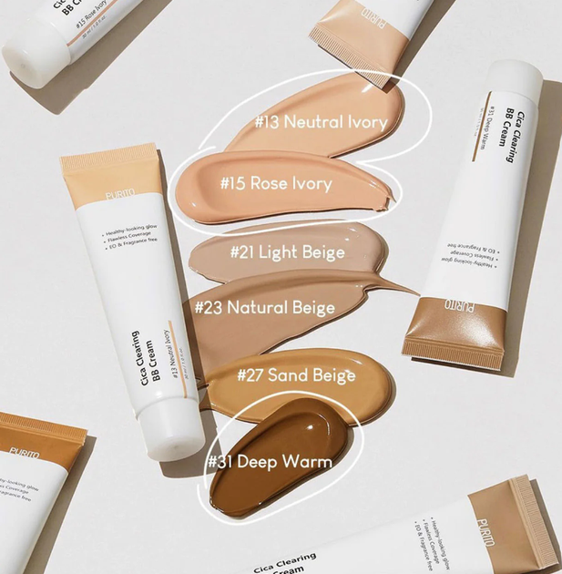 BB-крем с центеллой Purito Seoul Cica Clearing BB Cream №13 Neutral Ivory 30ml - изображение 4