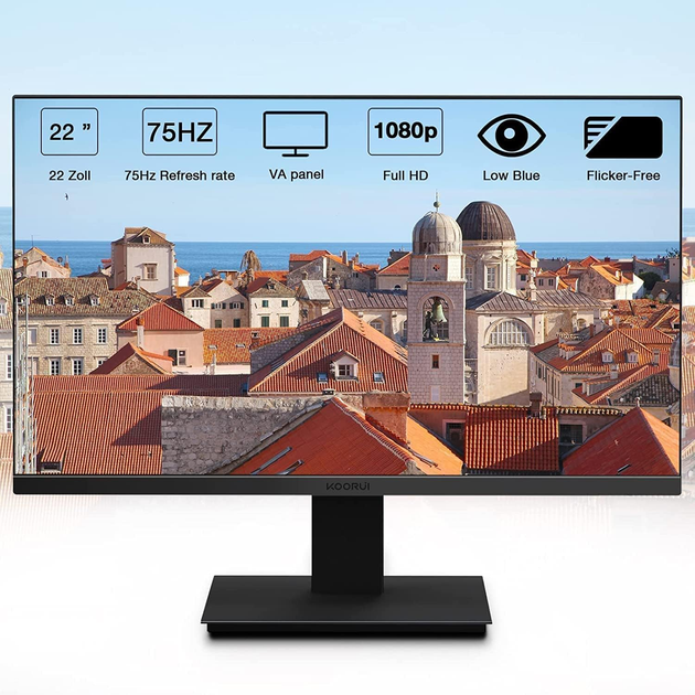 Монитор 22" KOORUI ‎22N1 Full HD VA 75 Гц g5 - изображение 2