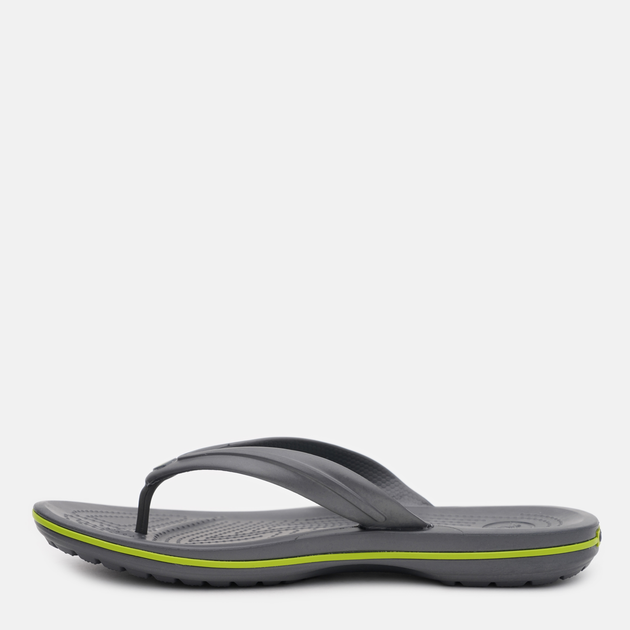 Klapki japonki męskie Crocs Crocband 11033-0A1 43-44 (M10/W12) 28 cm Ciemnoszary/Zielony (887350969931) - obraz 3