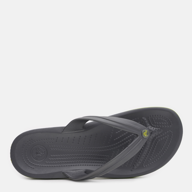 Klapki japonki męskie Crocs Crocband 11033-0A1 43-44 (M10/W12) 28 cm Ciemnoszary/Zielony (887350969931) - obraz 5