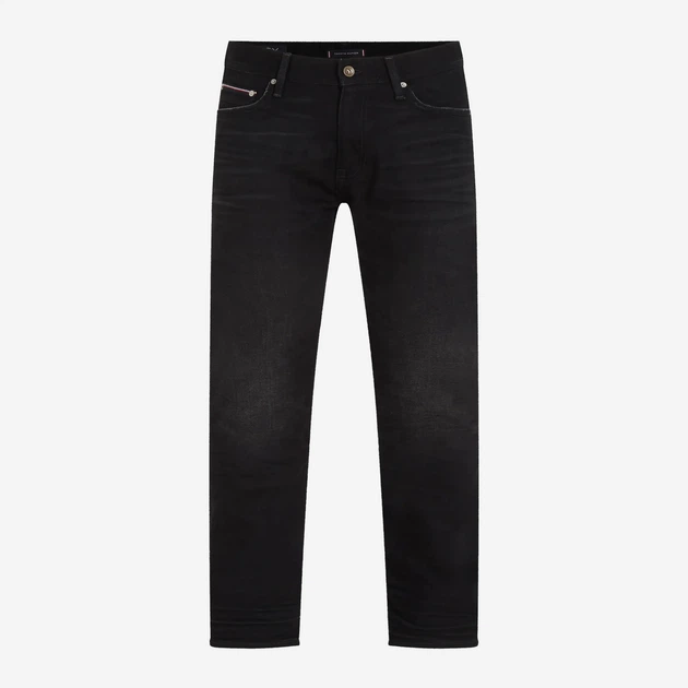 Jeansy slim fit męskie Tommy Hilfiger MW0MW33976-1B7 30/32 Czarne (8720645736097) - obraz 3