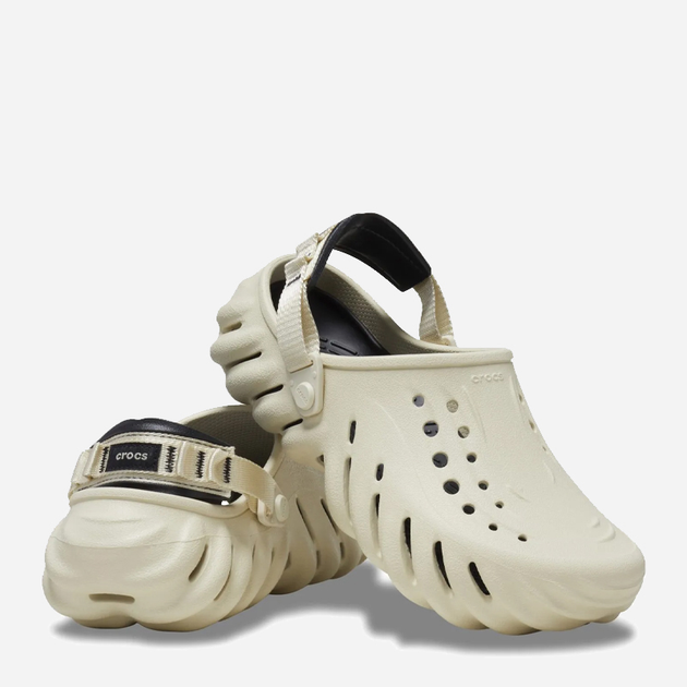 Женские кроксы Crocs Echo 207937-2YJ 38-39 (M6/W8) 24 см Бежевый/Черный ...