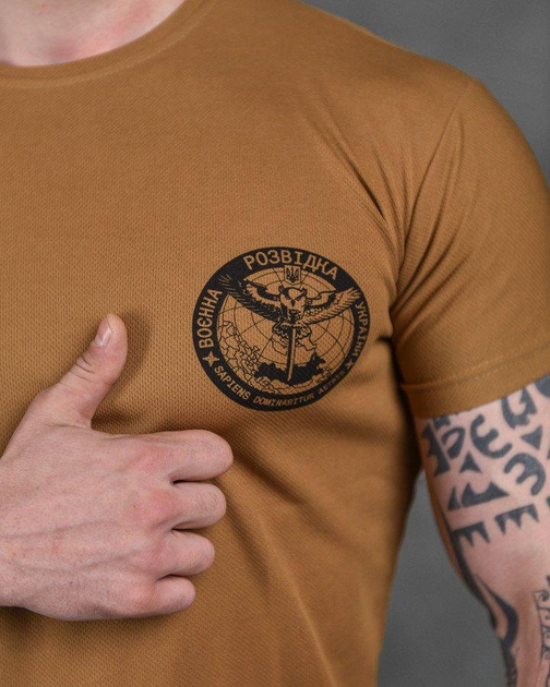 Армейская мужская футболка Военная Разведка потоотводящая M койот (85916) - изображение 2