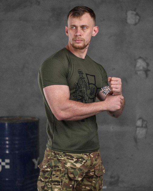 Тактическая мужская потоотводящая футболка ЗСУ солдат L олива (85913) - изображение 2