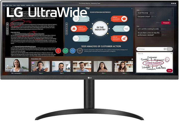 Монітор 34" LG UltraWide 34WP550-B.BEU - зображення 1