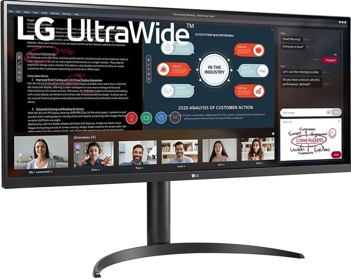 Монітор 34" LG UltraWide 34WP550-B.BEU - зображення 2