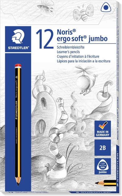 Zestaw ołówków Staedtler Noris Ergosoft Jumbo 12 szt (4007817153413) - obraz 1