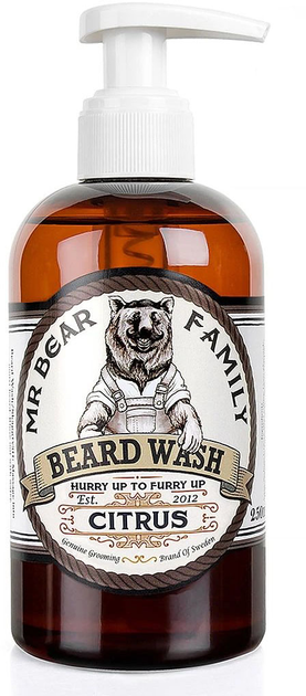 Засіб для миття бороди Mr Bear Family цитрусовий 250 мл (7350084610002) - зображення 1