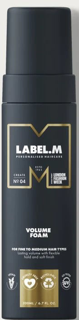 Пінка Label.m для надання волоссю об'єму 200 мл (5056043217030) - зображення 1