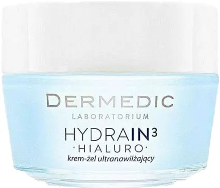 Krem-żel do twarzy Dermedic Hydrain3 Hialuro Ultra nawilżający 50 ml (5901643172718) - obraz 1