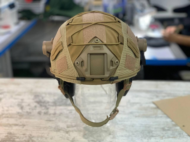 Кавер на каску фаст размер S шлем маскировочный чехол на каску Fast цвет койот тактический - изображение 1