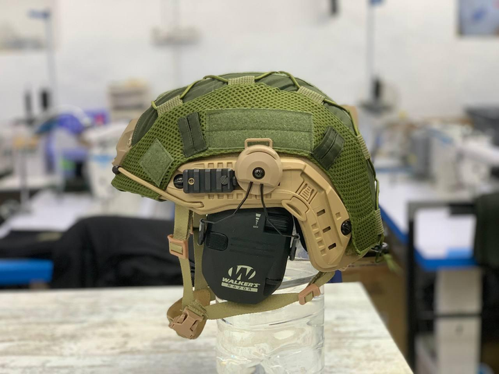 Кавер на каску фаст размер XL шлем маскировочный чехол на каску Fast цвет олива армейский - изображение 1