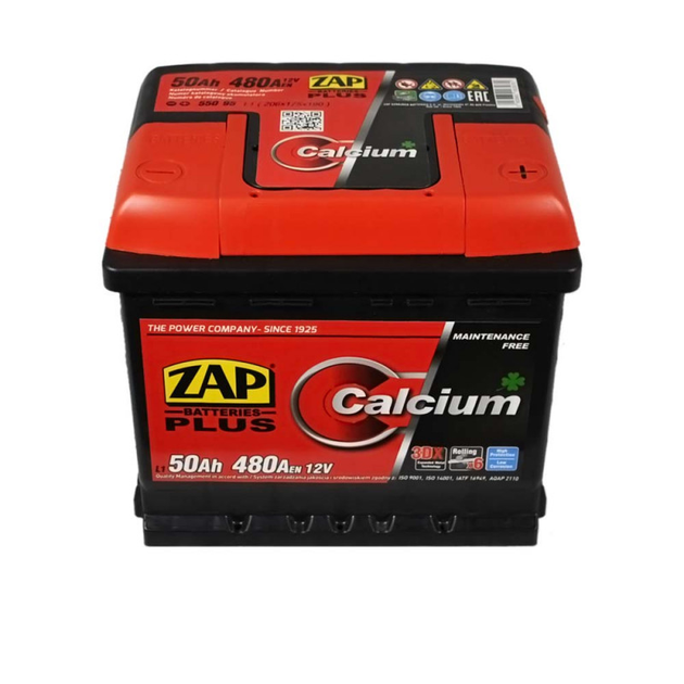 Автомобильный аккумулятор ZAP Plus 50Ah 480A R+ L1 - изображение 3