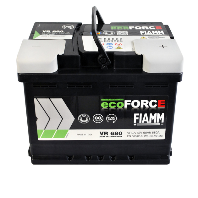 Автомобильный аккумулятор Fiamm Ecoforce AGM 60Аh 680А R+ (VR680) (L2 ...