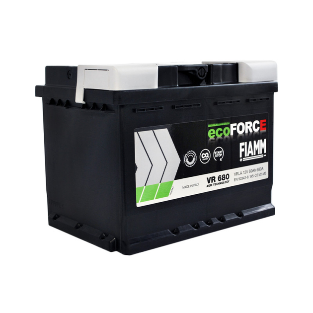 Автомобільний акумулятор Fiamm Ecoforce AGM 60Аh 680А R+ (VR680) (L2) - Фото 3 Автомобільний акумулятор Fiamm Ecoforce AGM 60Аh 680А R+ (VR680) (L2) - зображення 3