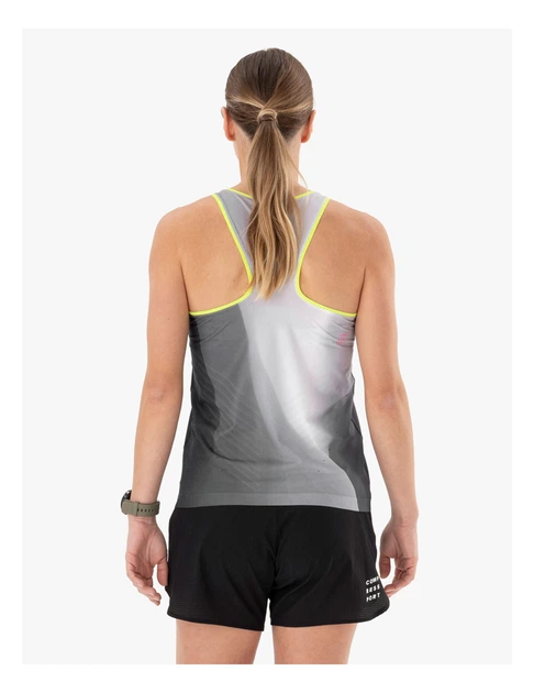 Майка жіноча безшовна для тренувань Compressport Performance Singlet W, Black/White, XS - зображення 4