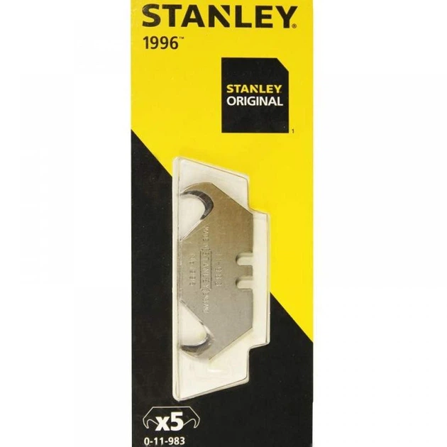Леза запасні STANLEY гачкоподібне 50мм 5шт (0-11-983) - Фото 2 Леза запасні STANLEY гачкоподібне 50мм 5шт (0-11-983) - зображення 2