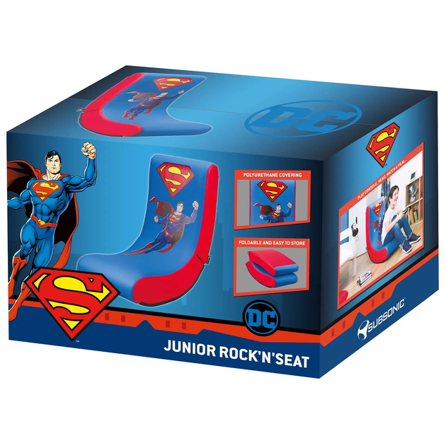 Ігрове крісло Subsonic RockNSeat Superman Red (3701221701802) - зображення 5