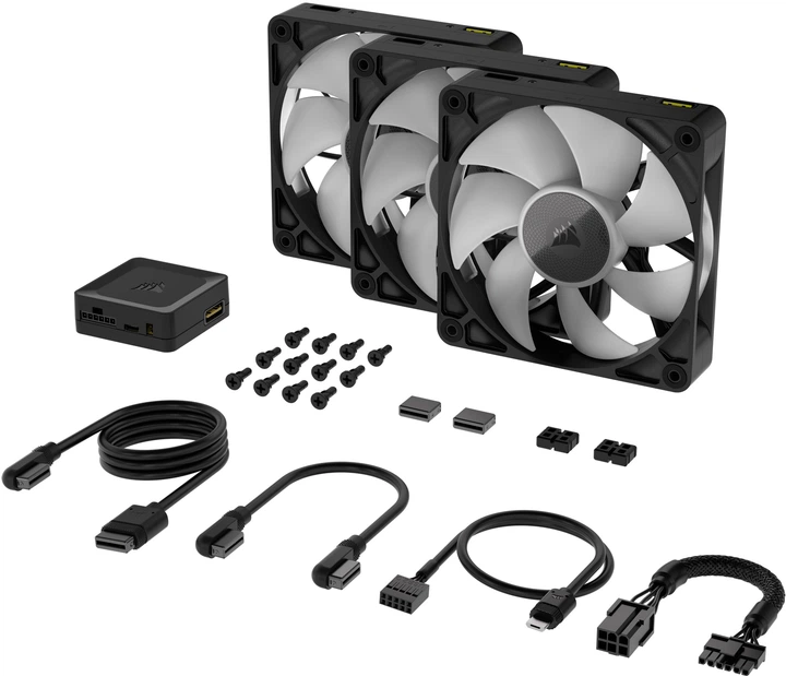 Zestaw wentylatorów Corsair iCUE Link RX120 RGB PWM Triple Pack (CO-9051018-WW) - obraz 2