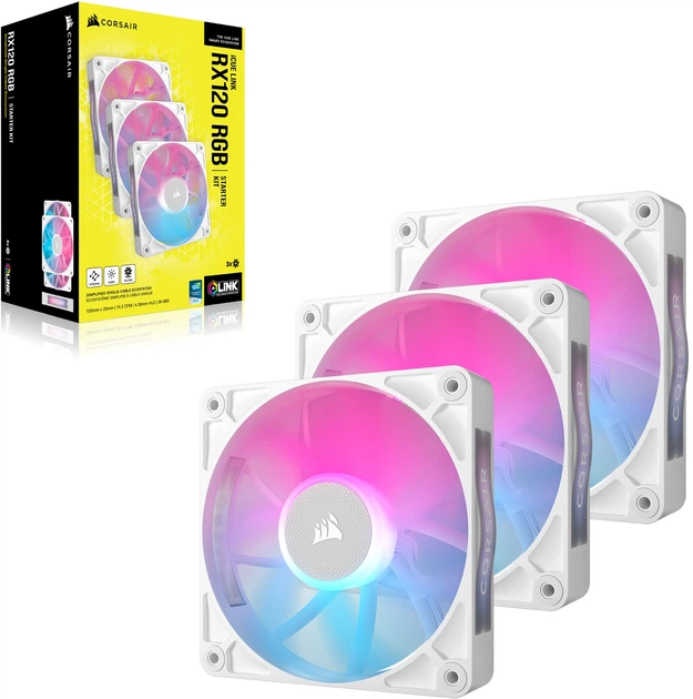 Набор вентиляторов Corsair iCUE Link RX120 RGB PWM Triple Pack