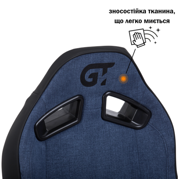 Геймерское кресло GT Racer X-8009 Fabric Dark Blue/Black - изображение 5