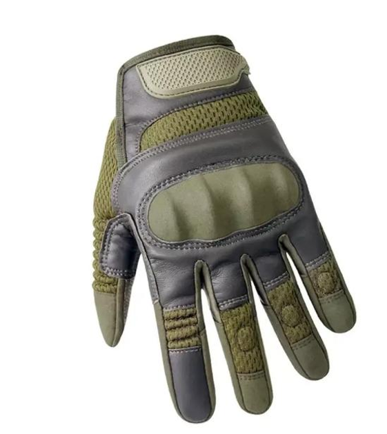Полнопалые перчатки FQMILITAR004 на липучке (Оливковый) L - изображение 2