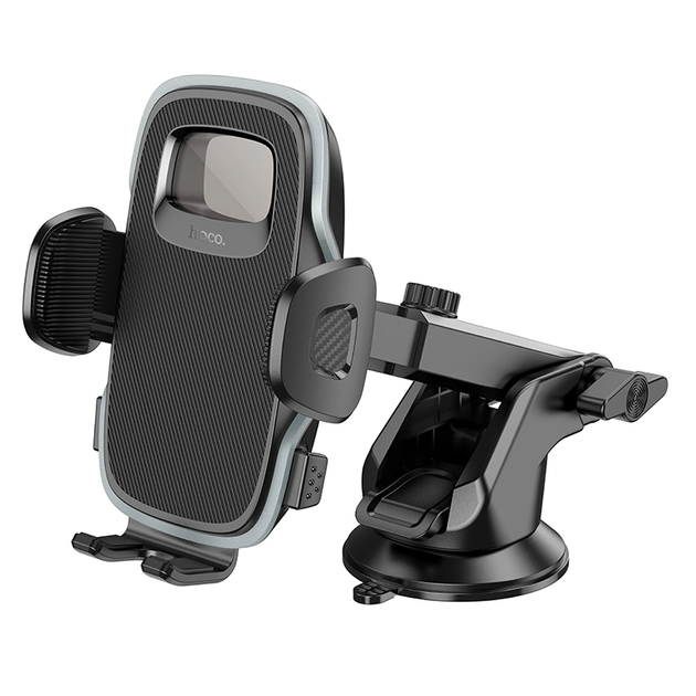 Автотримач для телефона HOCO H15 Fair push-type car holder(center console) Black (6931474798633) - изображение 2