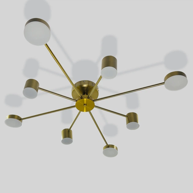 Люстра світлодіодна LED LOFT Свет SY-7800/8 CP на 8 модулів Темно-золотиста - изображение 4