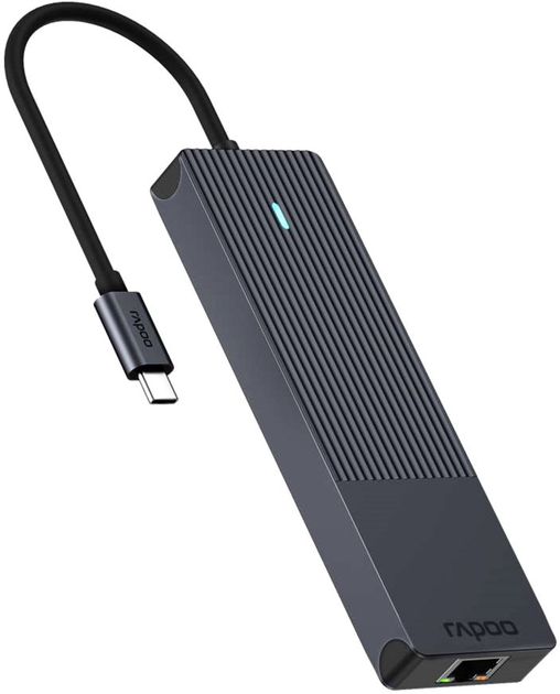 USB-C хаб Rapoo 6 в 1 Black (6940056114105) - зображення 2
