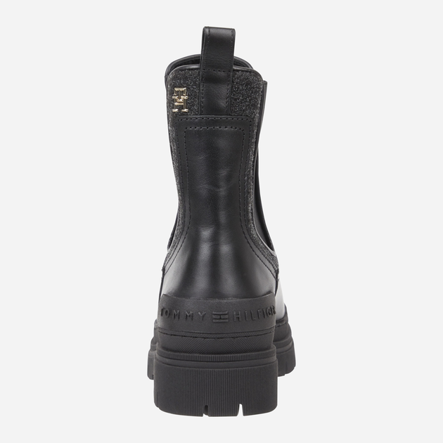 Жіночі челсі високі Tommy Hilfiger THIFW0FW07655BDS 37 Чорні (8720645467809) - зображення 4