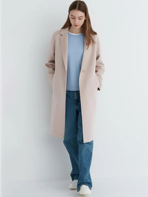 Пальто осеннее женское Uniqlo 561199426 XL Бежевое (1159800080) – в ...