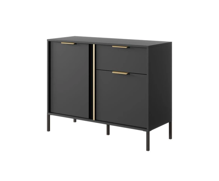 Комод Lars 2DS/104 2-дверний з 1 шухлядою Антрацит - Фото 3 Комод Lars 2DS/104 2-дверний з 1 шухлядою Антрацит - изображение 3