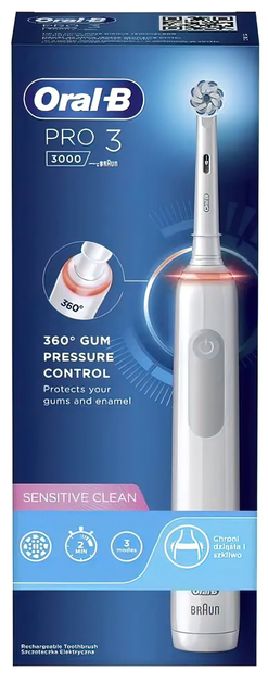 Електрична зубна щітка Oral-B  Pro3 3500 Sensitive Clean - зображення 1