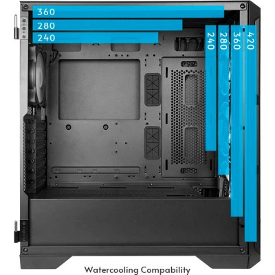 Корпус Chieftec APEX AIR GA-01B-M-OP 3x140mm, USB-C, E-ATX, без БЖ, Black - Фото 3 Корпус Chieftec APEX AIR GA-01B-M-OP 3x140mm, USB-C, E-ATX, без БЖ, Black - изображение 3