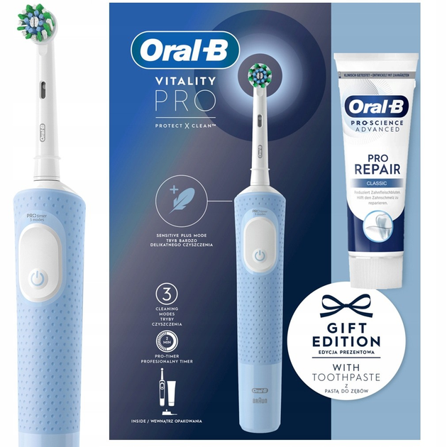 Elektryczna szczoteczka do zębów Oral-B  Vitality Pro Protect X Clean - obraz 1