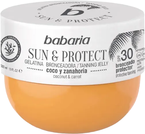 Żel do opalania Babaria Tanning Jelly Sun Protect Coconut And Carrot Spf30 300 ml (8410412490214) - obraz 1