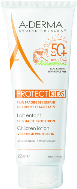 Сонцезахисний лосьйон A-Derma Protec Kids Children's Sun Lotion SPF50+ 250 мл (3282770110258) - зображення 1