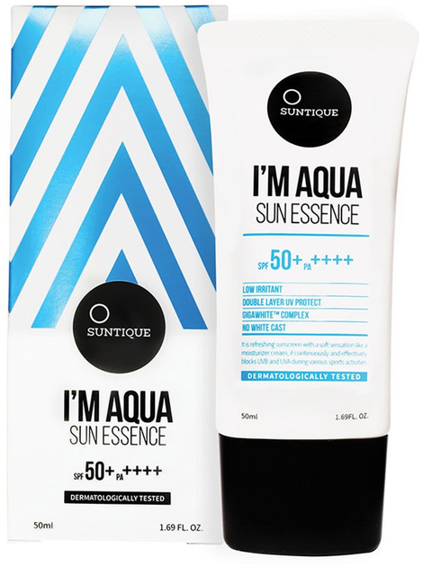 Żel-krem przeciwsłoneczny Suntique I'm Aqua Sun Essence SPF50+ 50 ml (8809548590453) - obraz 1