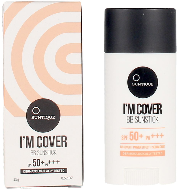 Сонцезахисний BB-крем Suntique I'm Cover BB Sunstick SPF50+ 15 г (8809548590439) - зображення 1