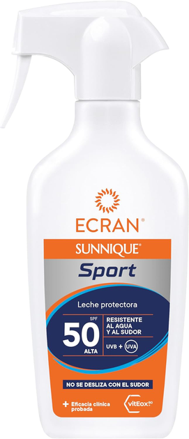 Mleczko przeciwsłoneczne Ecran Sunnique Sport Protect Spray SPF50 270 ml (8411135007079) - obraz 1