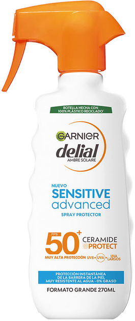 Сонцезахисний спрей Garnier Delial Sensitive Advanced Spray Protector Spf50 150 мл (3600542520461) - зображення 1